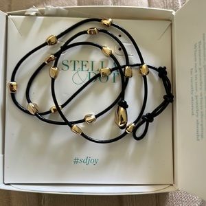 Leather gold wrap bracelet